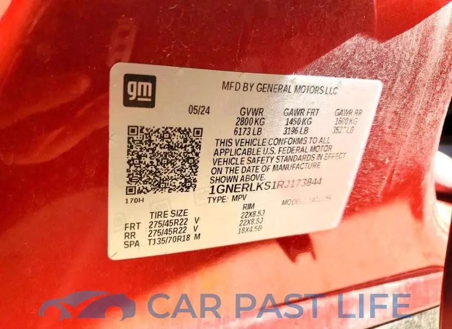 1GNERLKS1RJ173844# 13