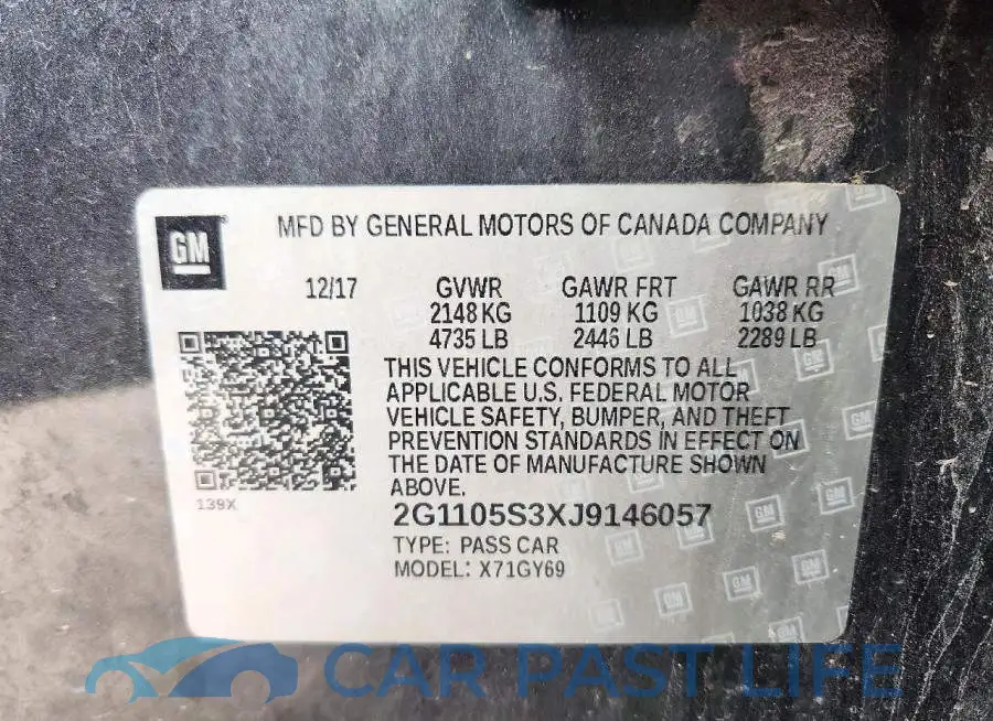 2G1105S3XJ9146057# 12