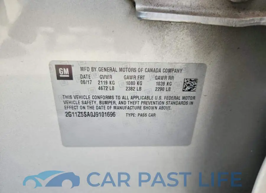 2G11Z5SA0J9101696# 12