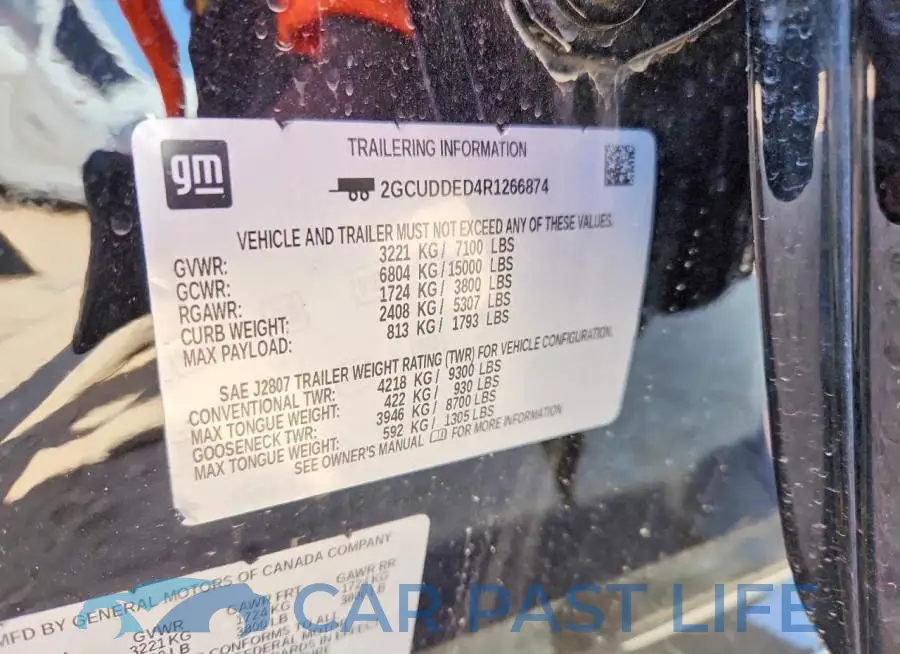 2GCUDDED4R1266874# 12