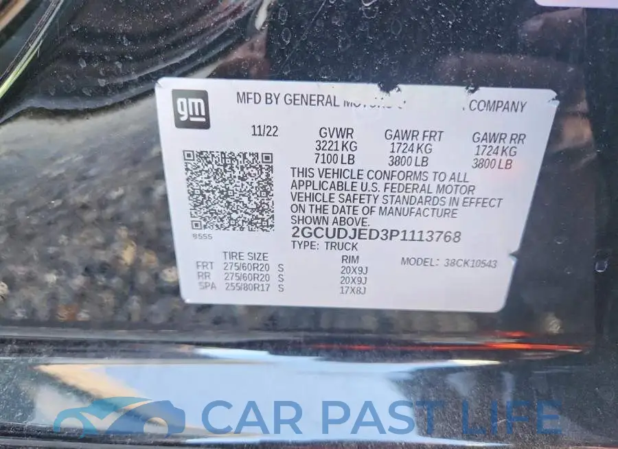 2GCUDJED3P1113768# 12