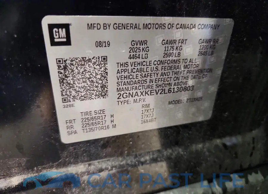2GNAXKEV2L6130803# 14