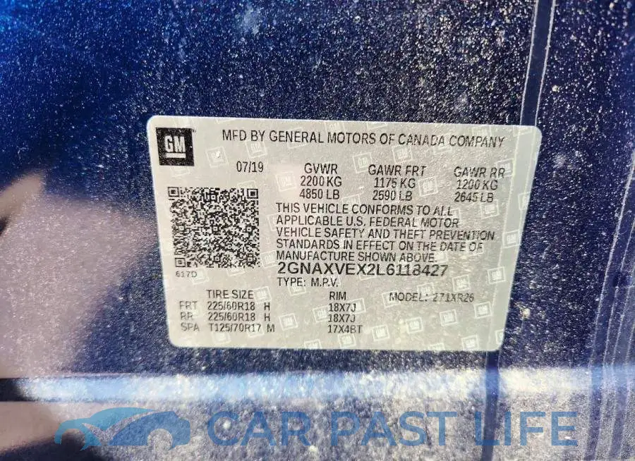 2GNAXVEX2L6118427# 13
