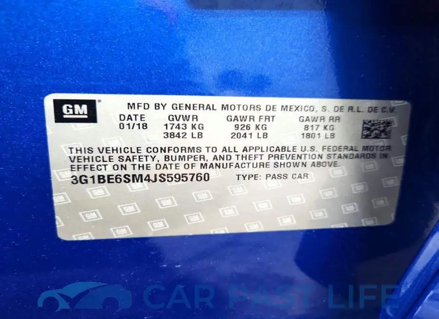 3G1BE6SM4JS595760# 13