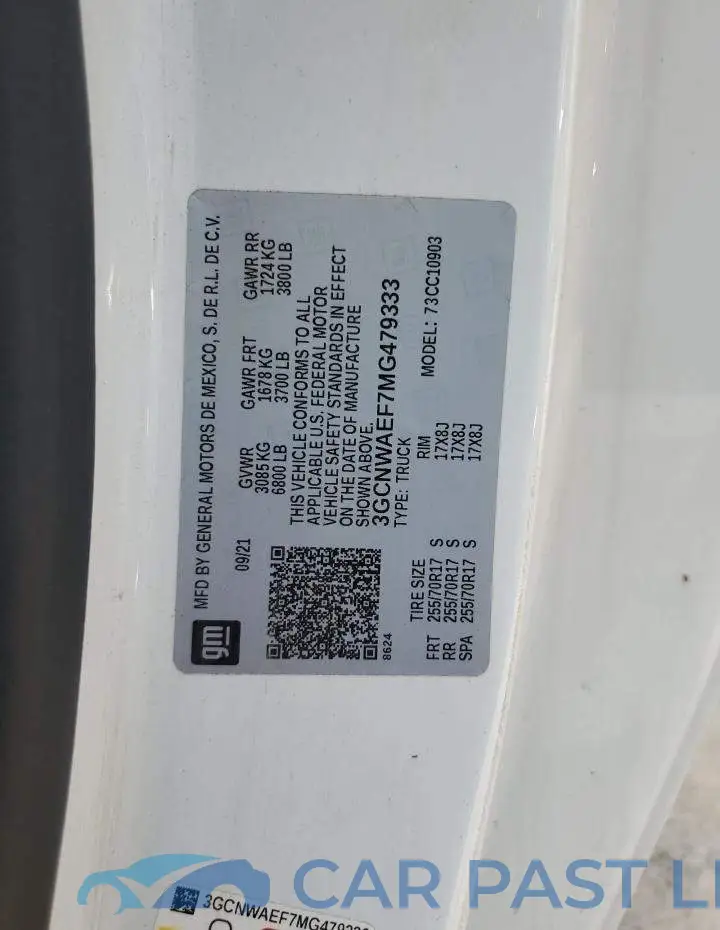 3GCNWAEF7MG479333# 12