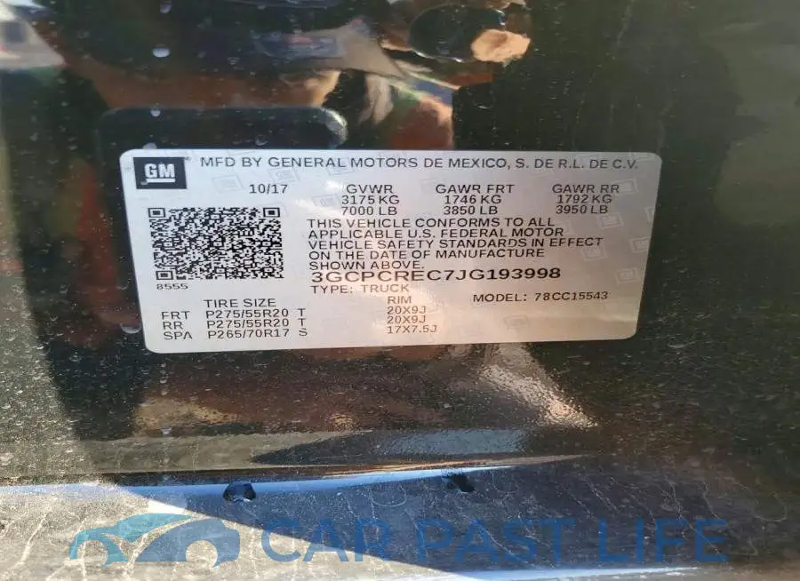 3GCPCREC7JG193998# 12