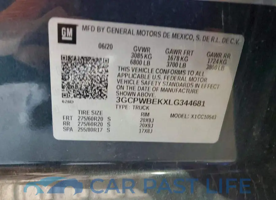 3GCPWBEKXLG344681# 12