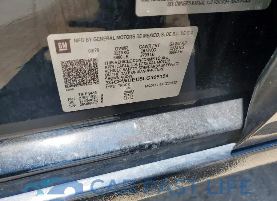 3GCPWDED5LG305154# 12