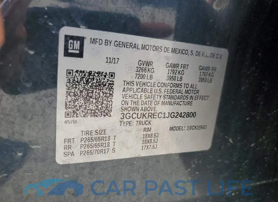 3GCUKREC1JG242800# 12
