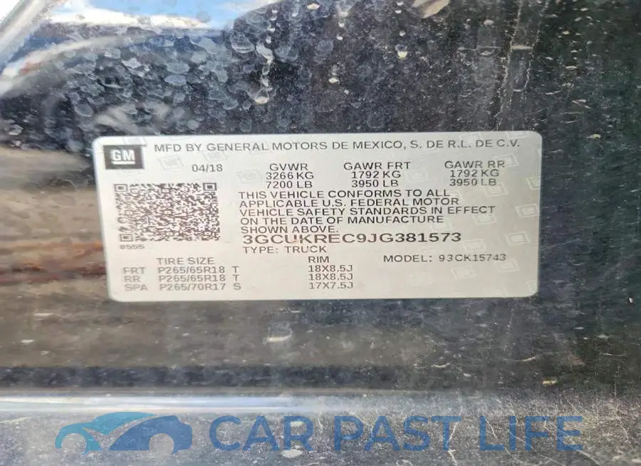 3GCUKREC9JG381573# 13