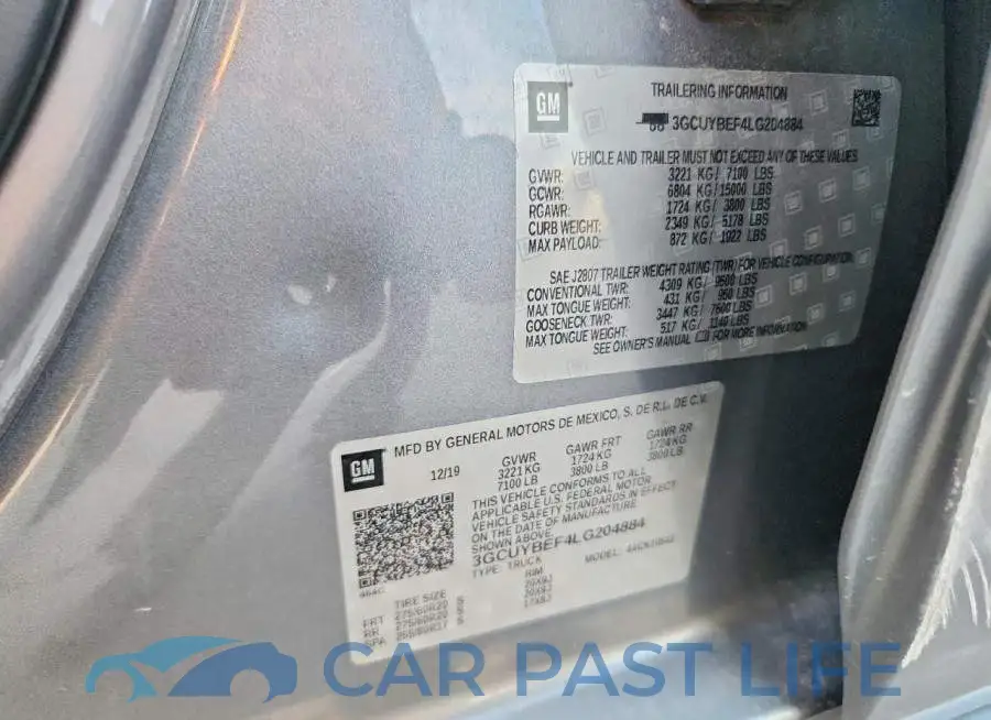 3GCUYBEF4LG204884# 12