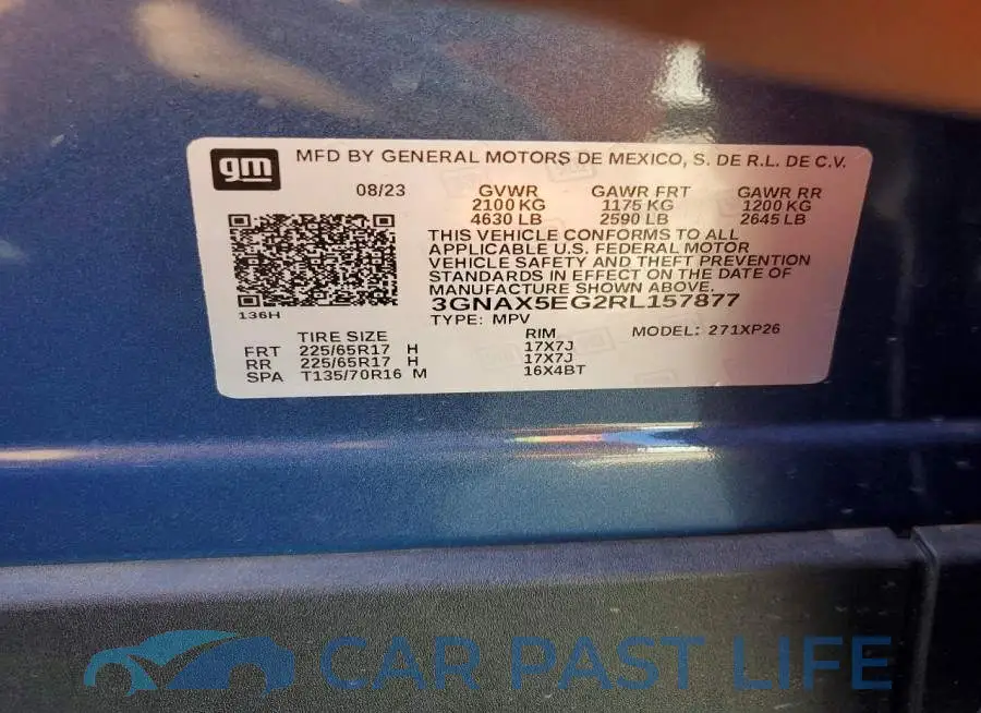 3GNAX5EG2RL157877# 13
