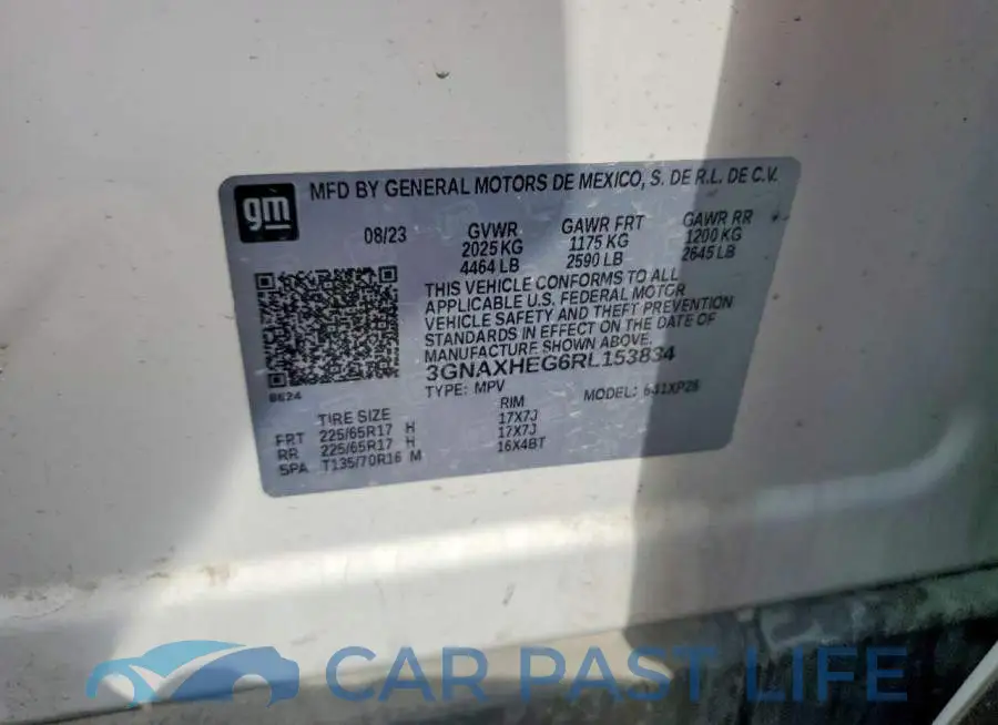 3GNAXHEG6RL153834# 13