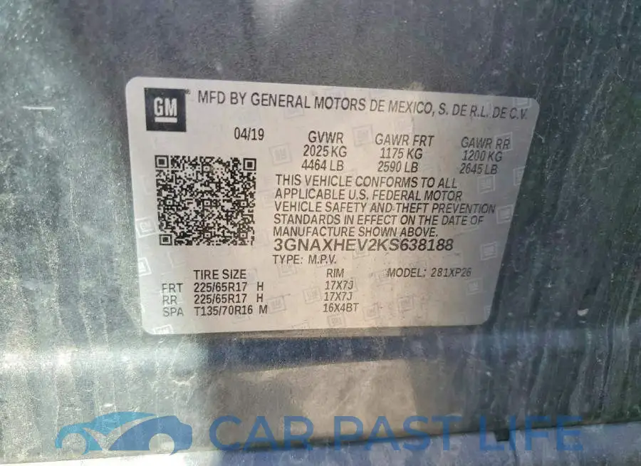 3GNAXHEV2KS638188# 14