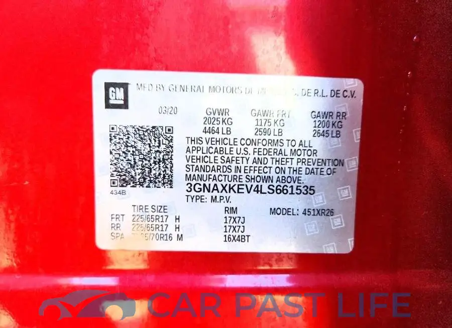 3GNAXKEV4LS661535# 13