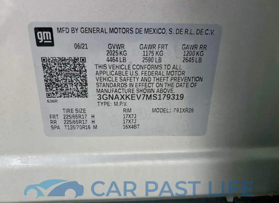 3GNAXKEV7MS179319# 13