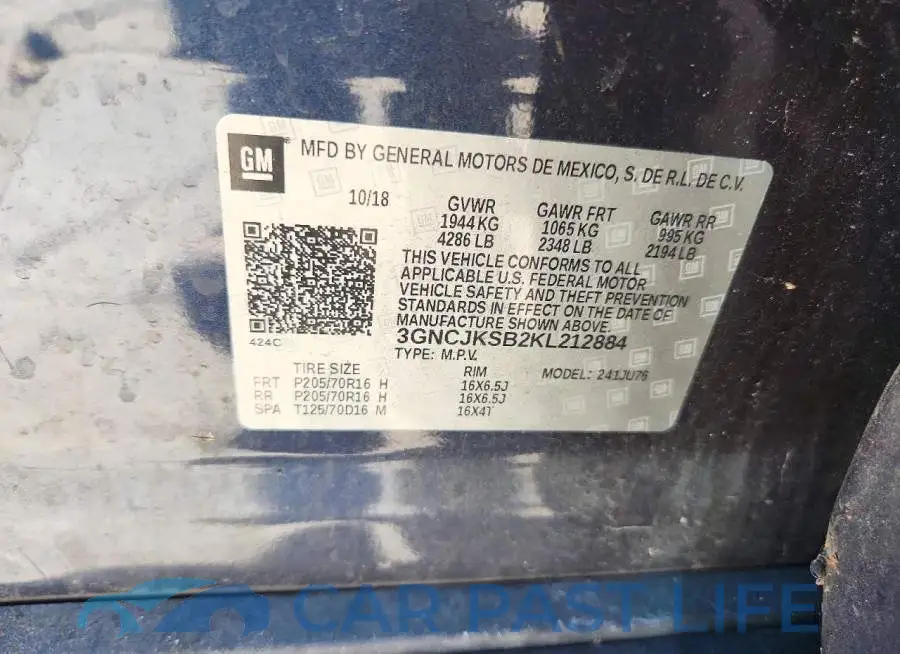 3GNCJKSB2KL212884# 13