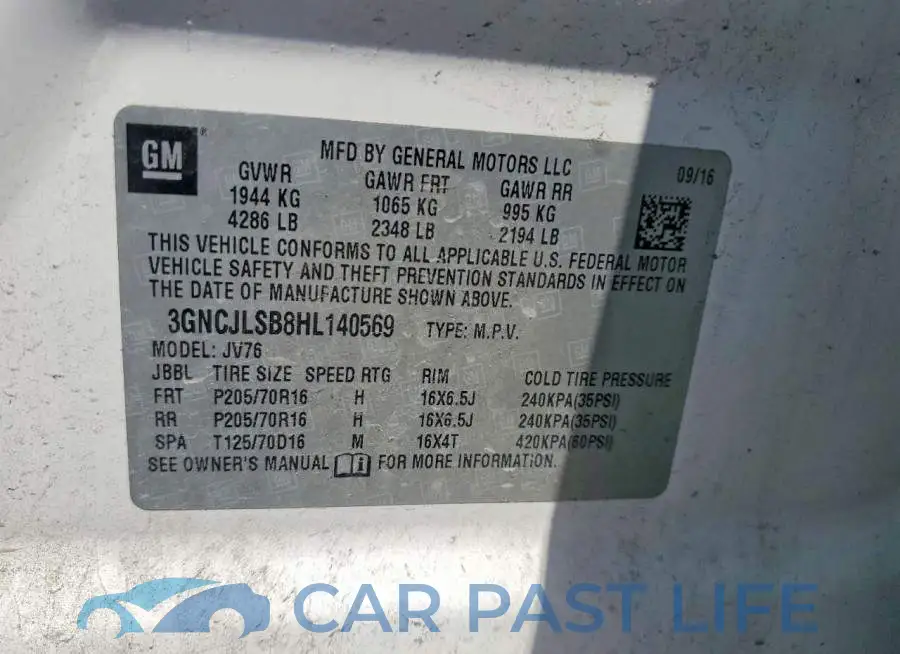 3GNCJLSB8HL140569# 13