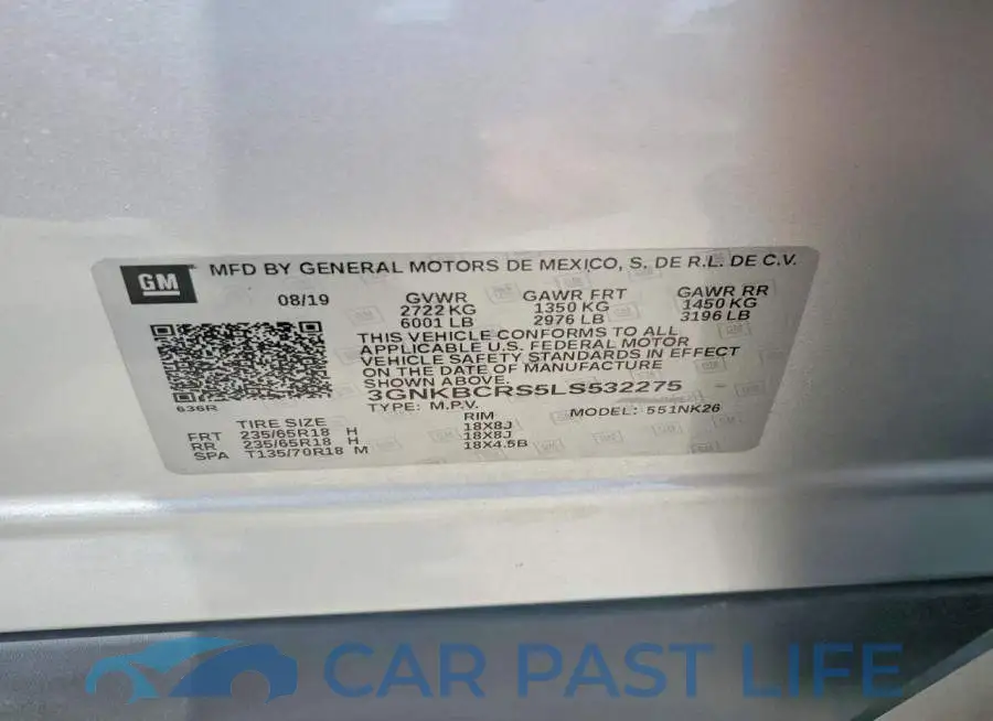 3GNKBCRS5LS532275# 13