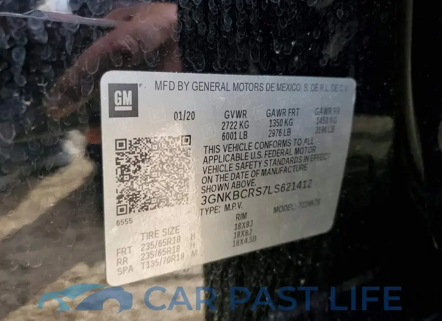 3GNKBCRS7LS621412# 14