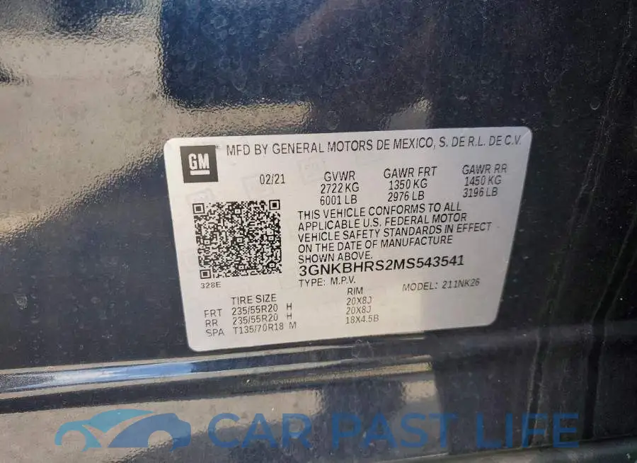 3GNKBHRS2MS543541# 13