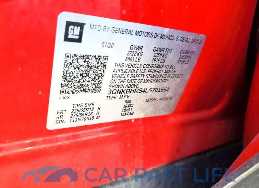 3GNKBHRS4LS701554# 13