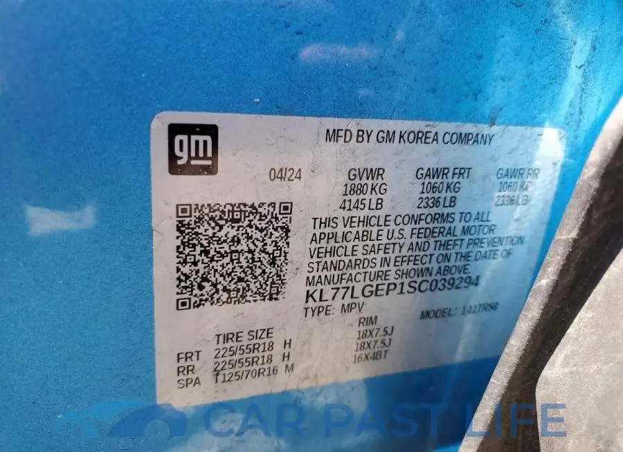 KL77LGEP1SC039294# 13