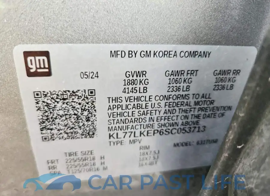KL77LKEP6SC053713# 12
