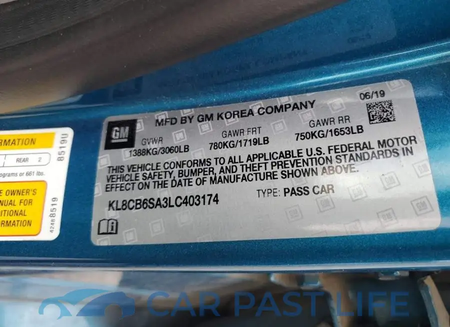 KL8CB6SA3LC403174# 12