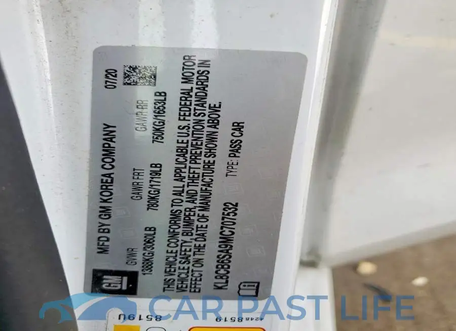 KL8CB6SA9MC707532# 12