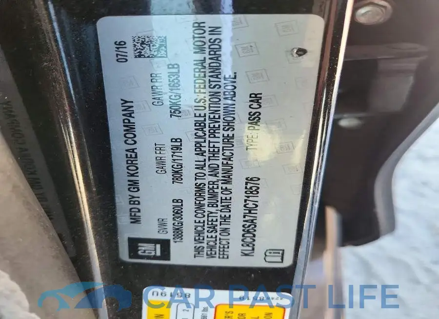 KL8CD6SA7HC718576# 12