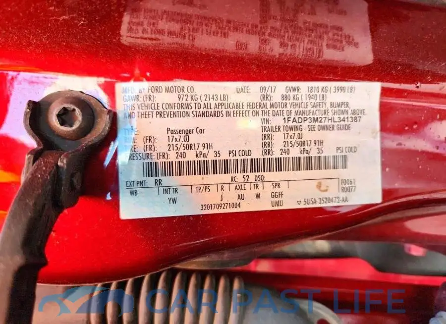 1FADP3M27HL341387# 12