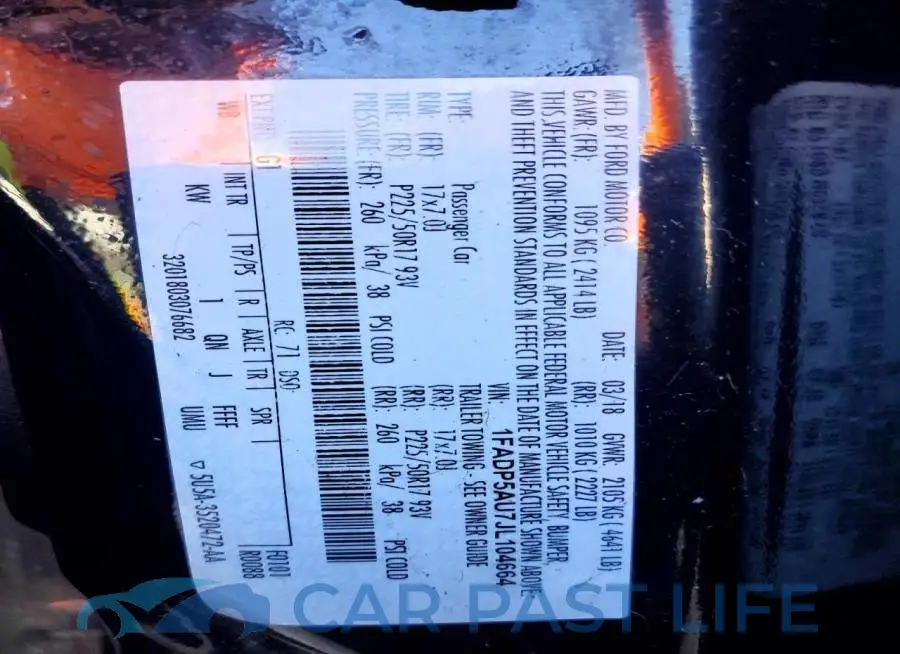 1FADP5AU7JL104664# 13