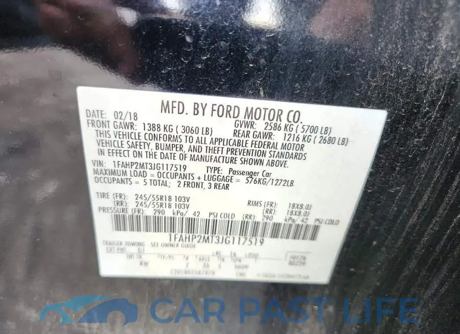 1FAHP2MT3JG117519# 12
