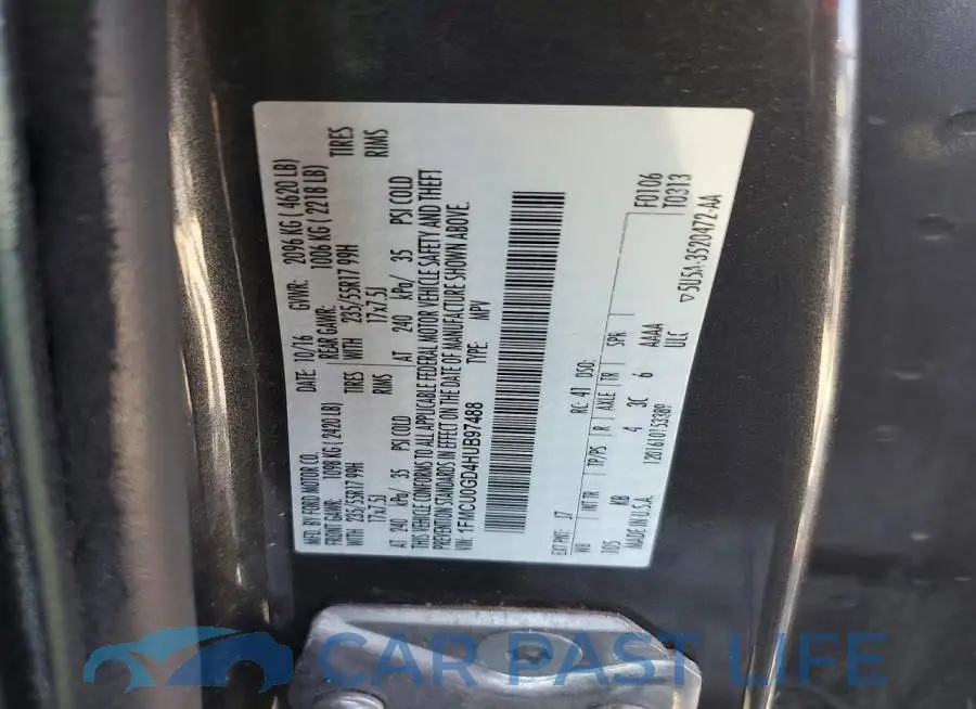 1FMCU0GD4HUB97488# 12