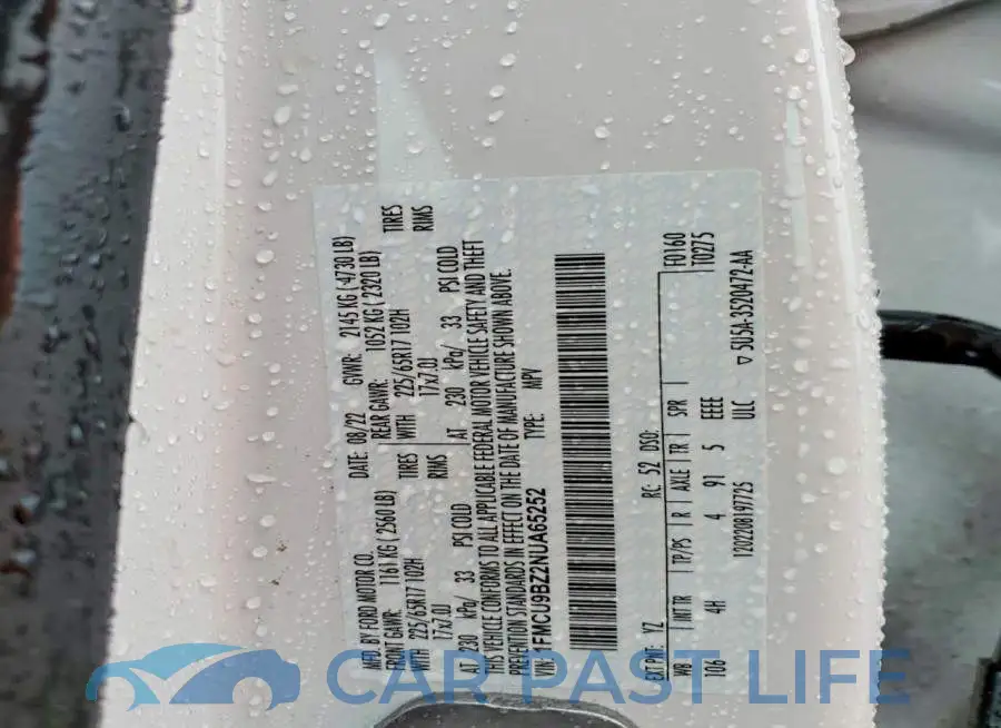 1FMCU9BZ2NUA65252# 14