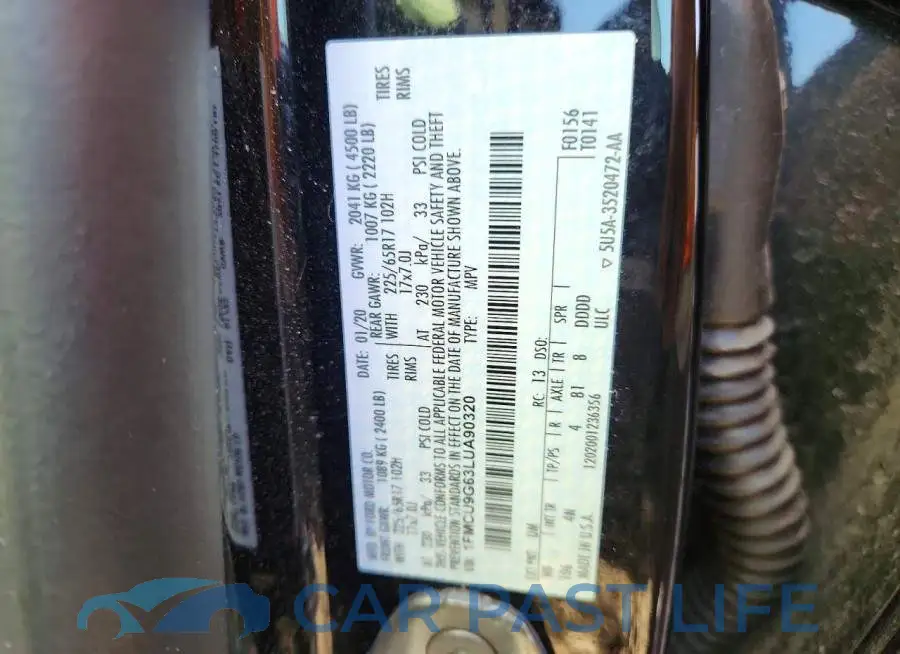 1FMCU9G63LUA90320# 13