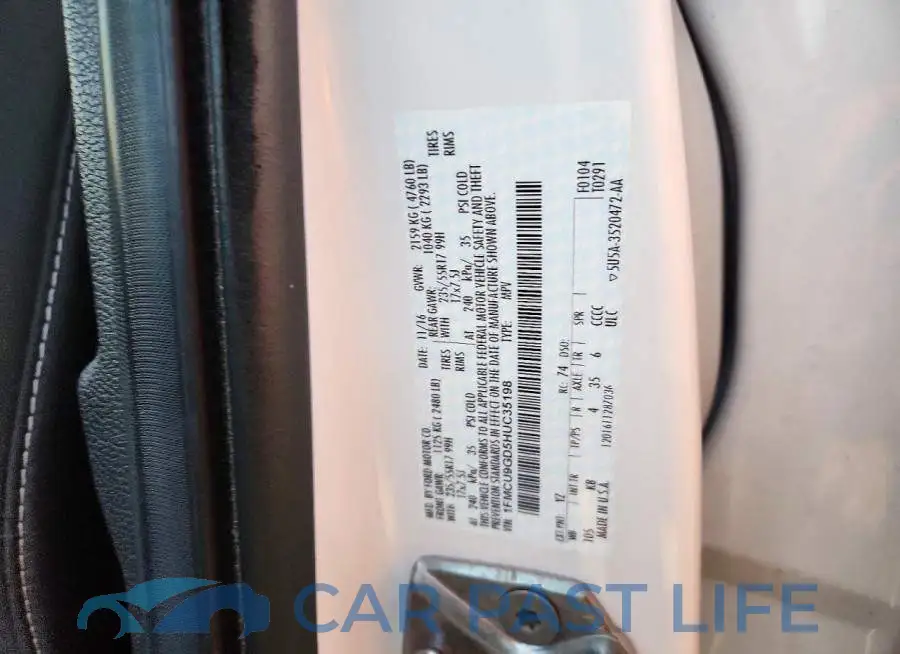 1FMCU9GD5HUC35198# 13