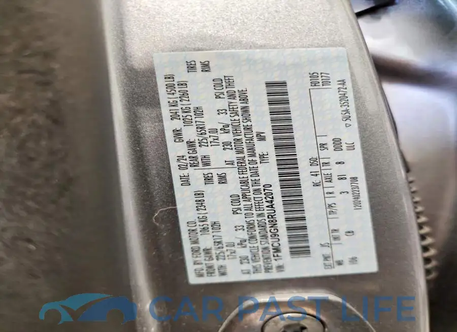 1FMCU9GN8RUA42070# 13