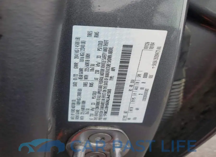 1FMCU9H66NUA41565# 13