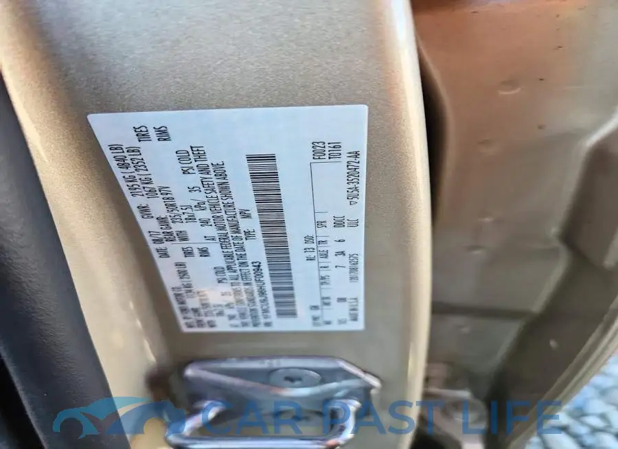 1FMCU9J96HUF00943# 12