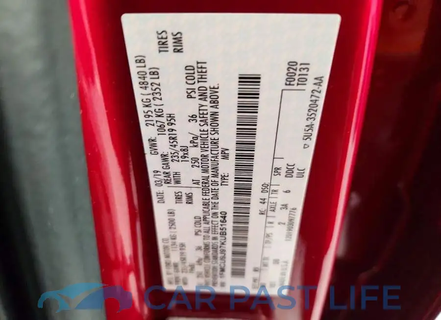 1FMCU9J97KUB51640# 14