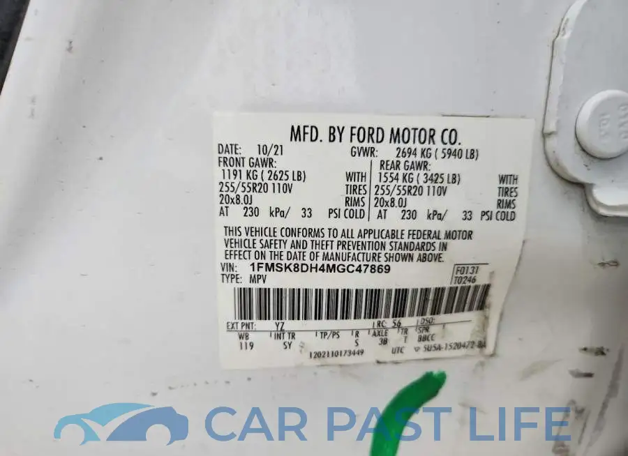 1FMSK8DH4MGC47869# 13