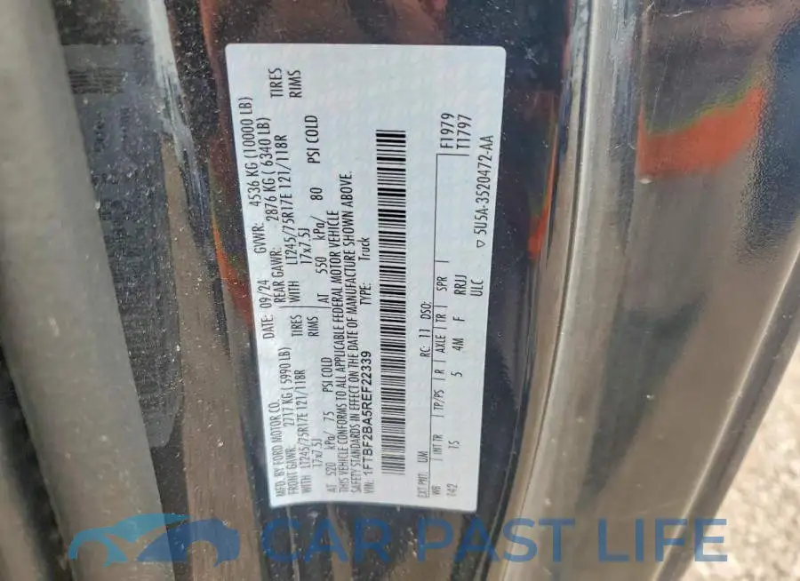 1FTBF2BA5REF22339# 12