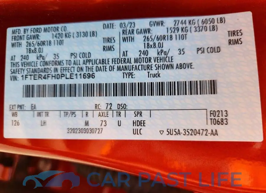 1FTER4FH0PLE11696# 12