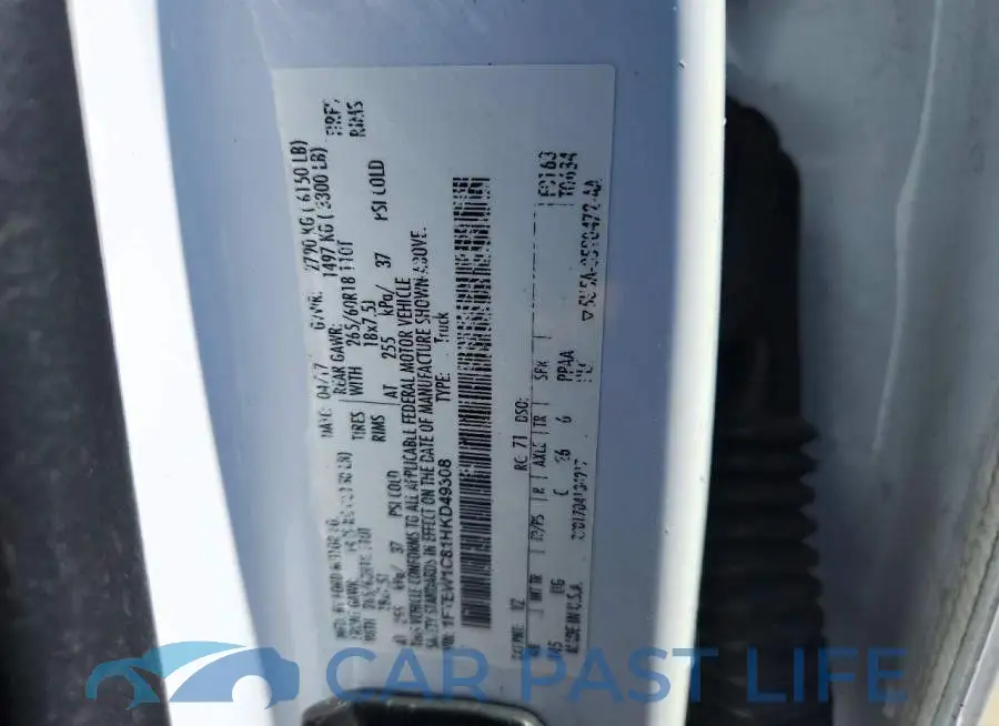 1FTEW1C81HKD49308# 12