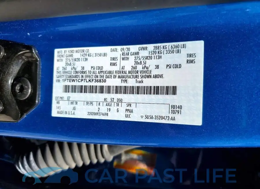 1FTEW1CP7LKF36830# 12