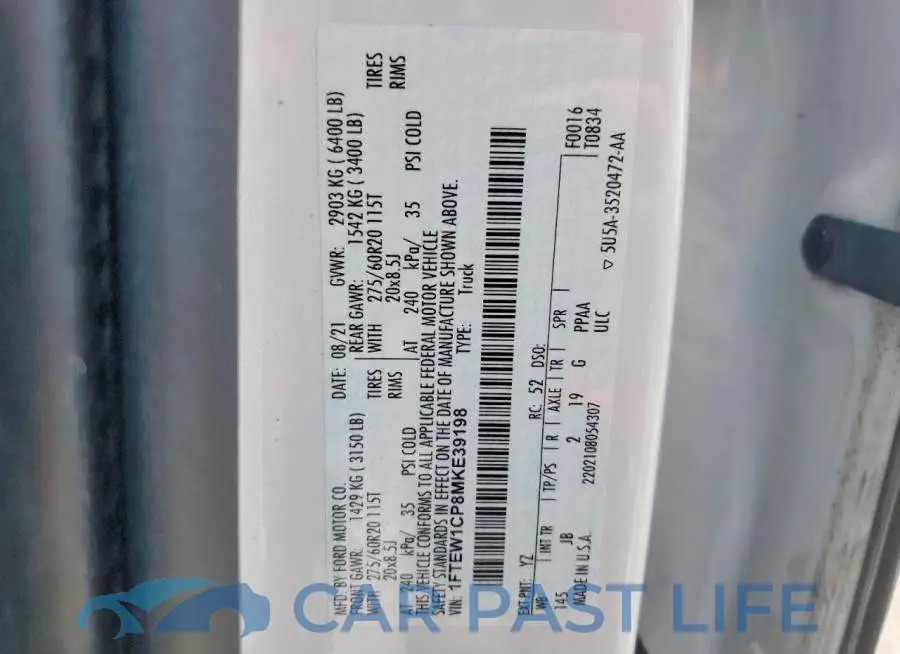 1FTEW1CP8MKE39198# 12