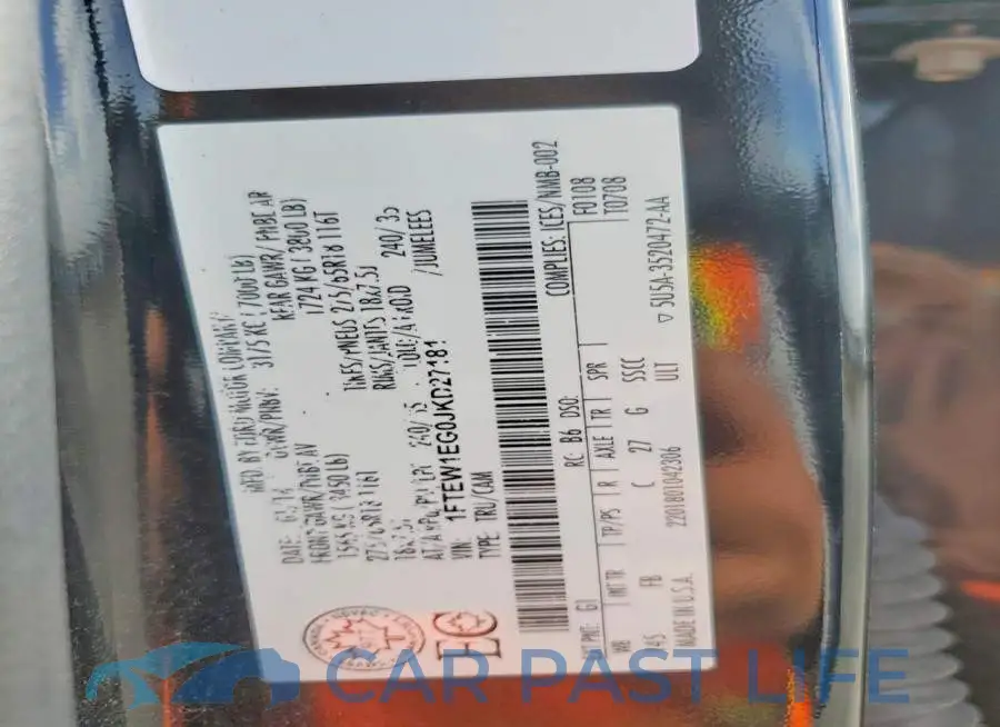1FTEW1EG0JKD27181# 12