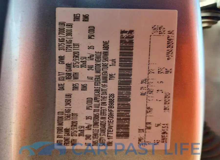 1FTEW1EG9HFB98828# 12
